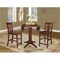 International Concepts Round 42 in Rd Ped Gathering Ht Table, 2 Counter Ht Stools, Espresso, 42 W, 42 L, 36.3 in H, Wood K581-42DPT-27-S102-2 - alternate 5